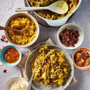 Bobotie recept met gele rijst