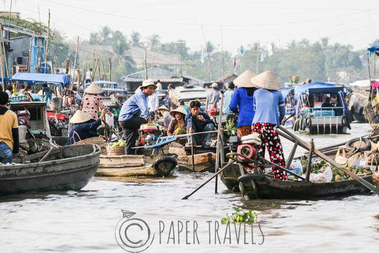 Markt in de mekong delta