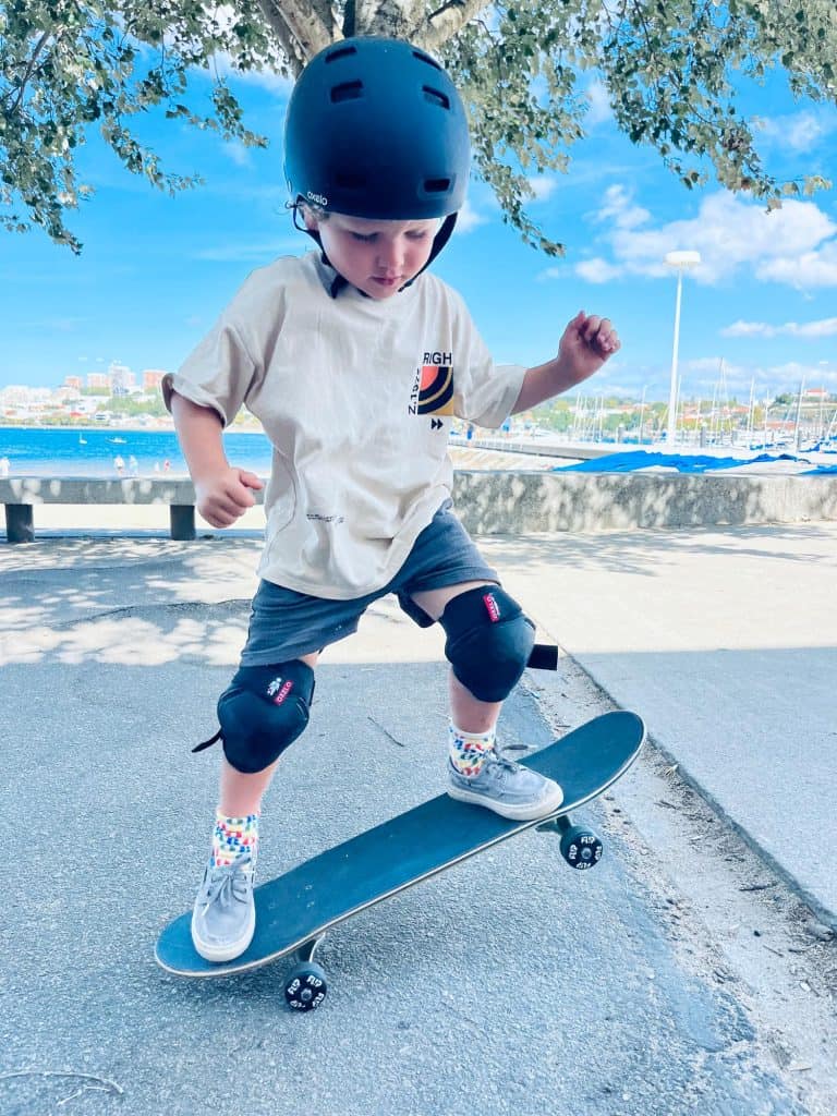 Beau aan het skaten