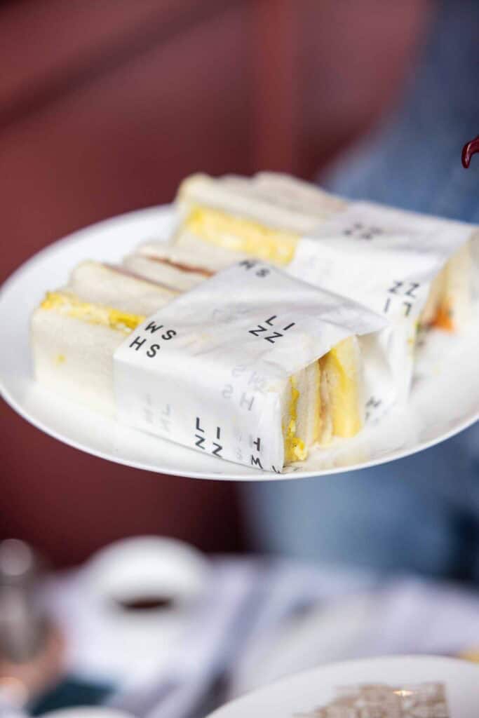 Sandwiches ontbraken niet